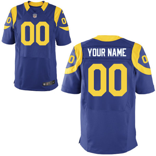 Nike Los Angeles Rams Customized Royal Blue Stitched Elite Men's NFL Jersey